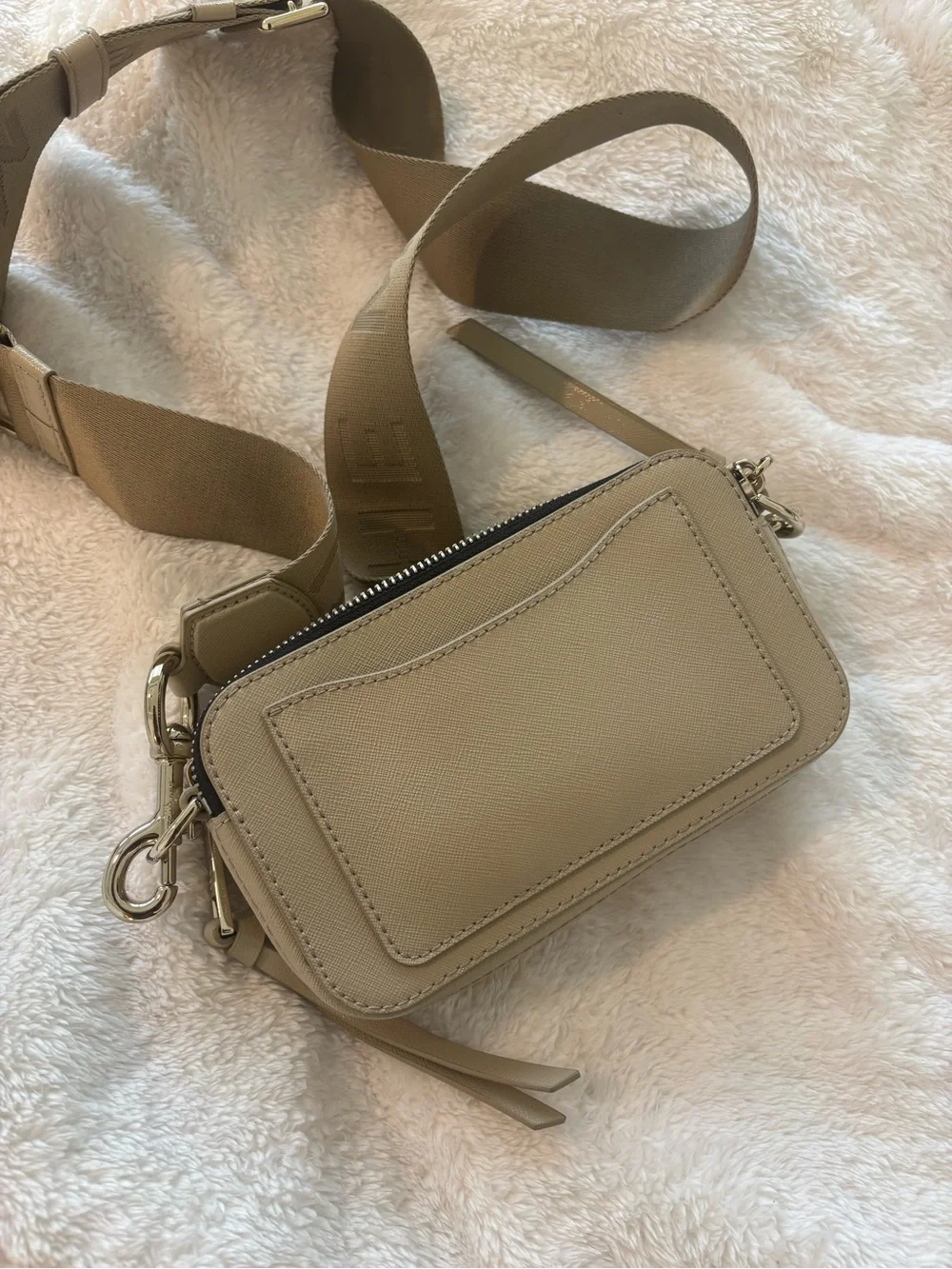 Marc Jacobs Taupe Snapshot Crossbody Camera Bag